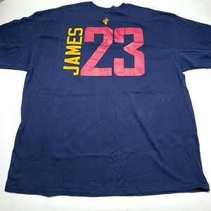 Vintage Cleveland Cavaliers LeBron James Player Majestic NBA T-Shirt Size 2XL